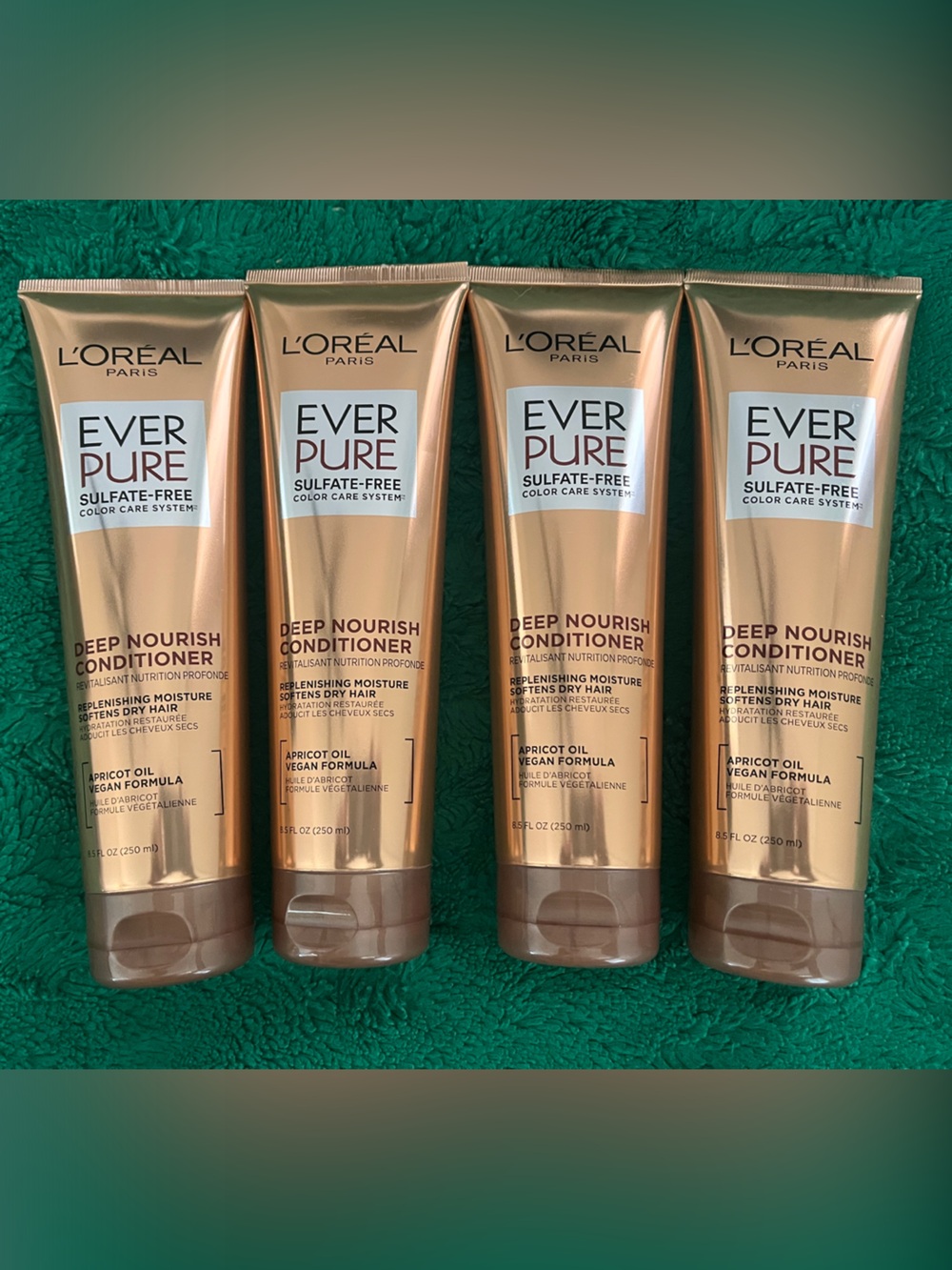 L’Oréal EverPure Deep Nourish Conditioner Bundle – 4 Tubes (8.5 oz)